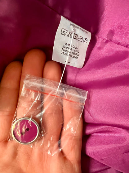 Vintage 90s Blazer Pink Gr. 48 XXL Statement Power Blazer mit pink- silbernen Knöpfen | Y2K Chic