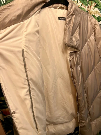 Baldinini Steppjacke Beige Metallic 44 46 Winterjacke XL DaunenJacke