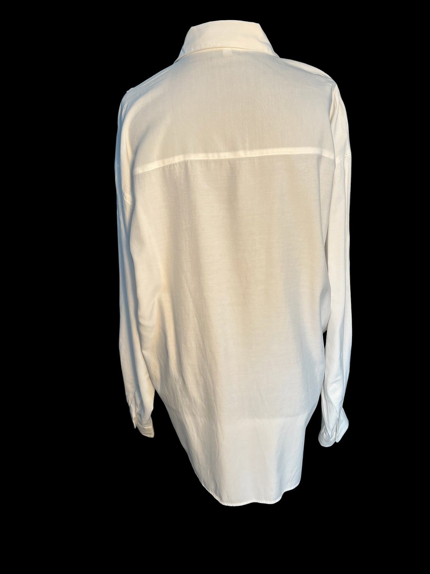 Sara's Choice: Vintage Bluse Rüschen weiss | Gr. 44 46 XL | Dark Alternative
