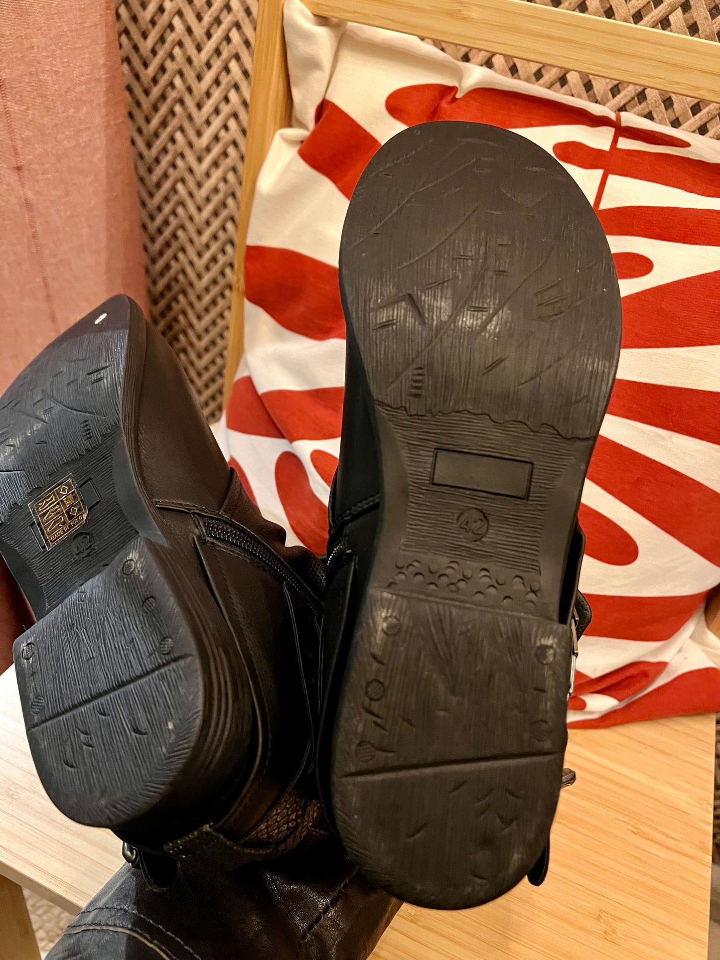 Bike Boots Schwarz • Veganes Leder • Gr. 42 • Top Zustand wie neu