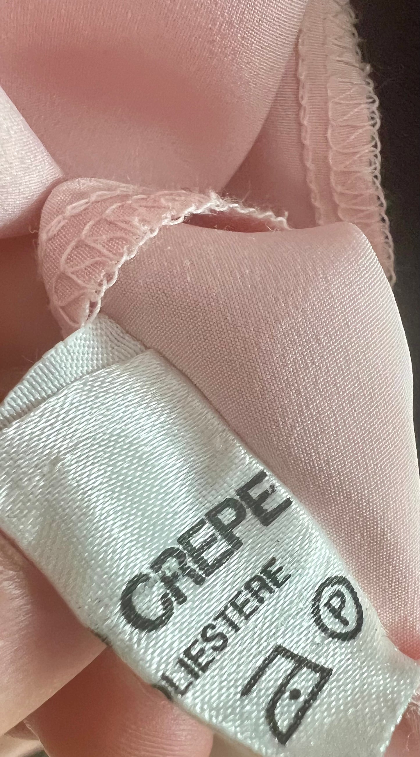 Jean René Vintage Bluse 38 Rosa Biesen Old Money transparent
