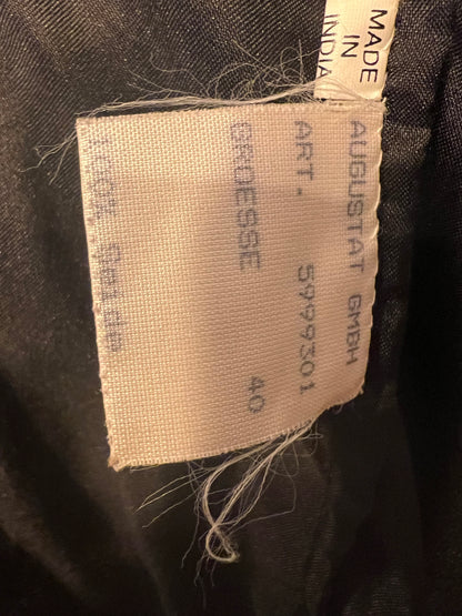 Vintage Seiden Bolero 40 Augustat GmbH India Schwarz Glanz