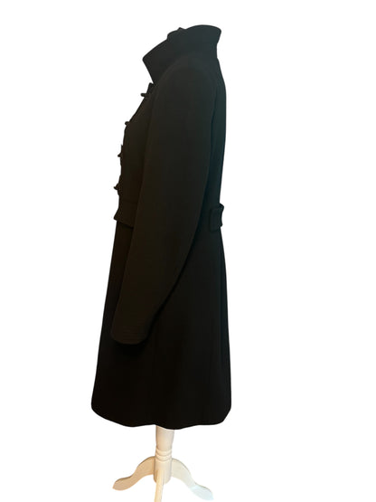 Vintage TUZZI Wollmantel Schwarz Gr. 40 M | 70% Schurwolle & Kaschmir | Gothic Old Money Y2K