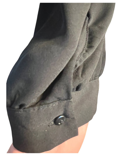 Sara's Choice: Volants Rüschen Bluse schwarz | Gr. 44 46 XL | Dark Alternative