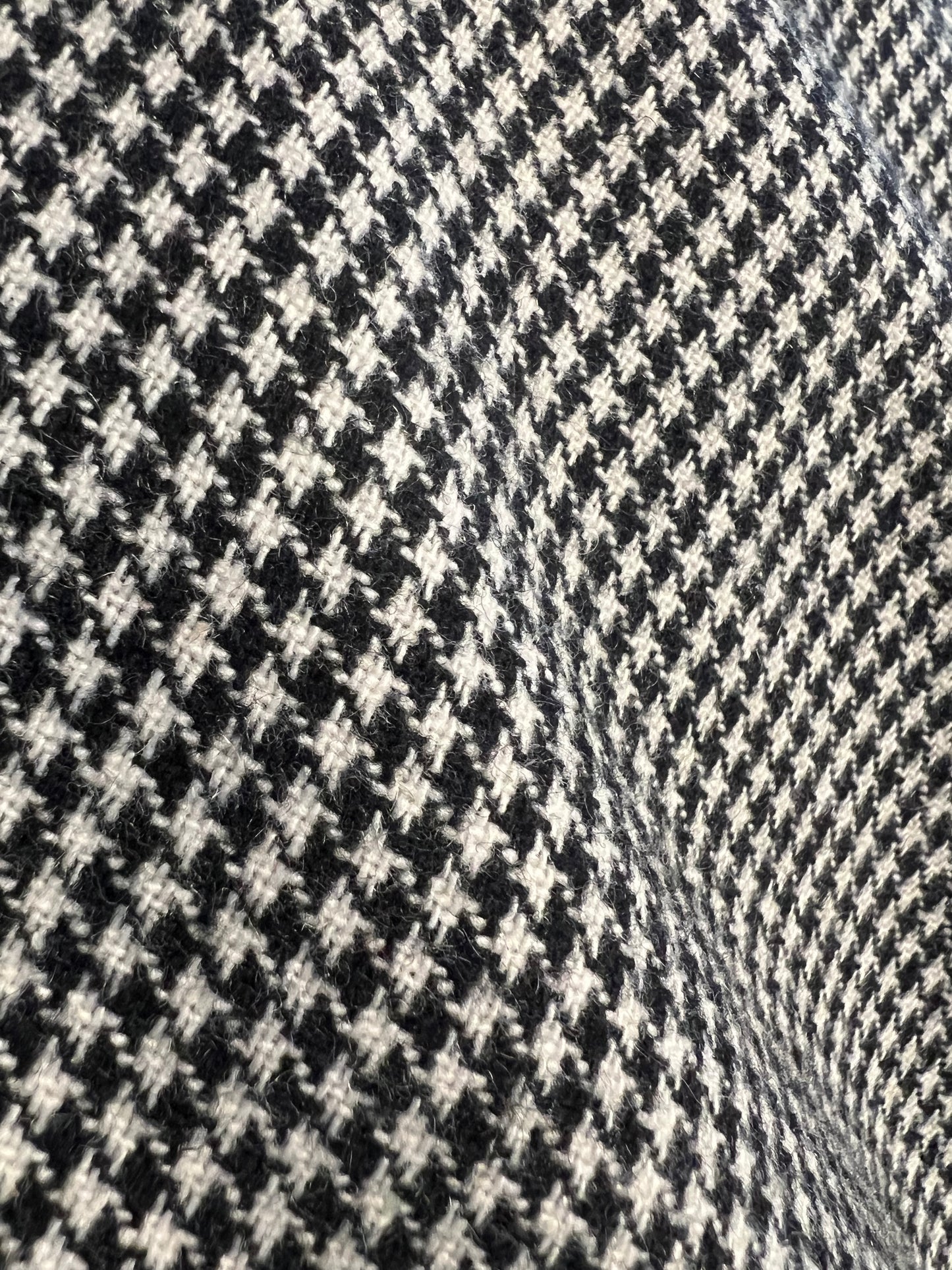 Midway Clothing Co. Vintage Kurzblazer 36 38 S Hahnentritt Schwarz Weiss 80s Oversize Wolle