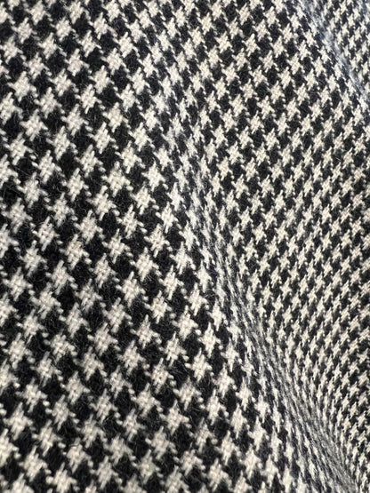 Midway Clothing Co. Vintage Kurzblazer 36 38 S Hahnentritt Schwarz Weiss 80s Oversize Wolle