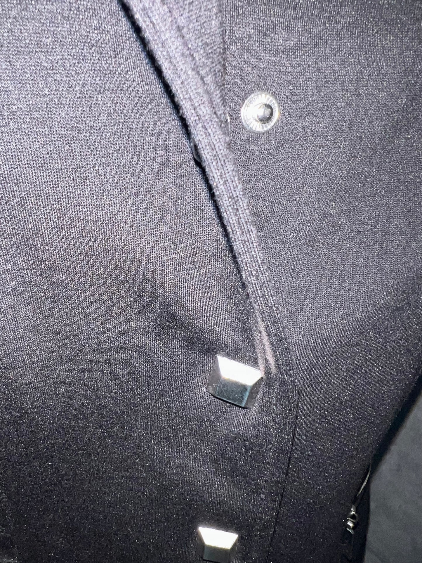 Edgy Bikerjacke / Blazer Gr. 36 - 38 | Schwarz | Silber‑Nieten & Reißverschlüsse | Rockig