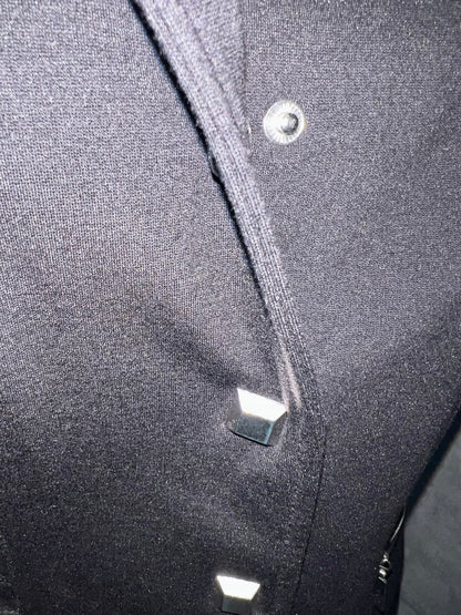 Edgy Bikerjacke / Blazer Gr. 36 - 38 | Schwarz | Silber‑Nieten & Reißverschlüsse | Rockig