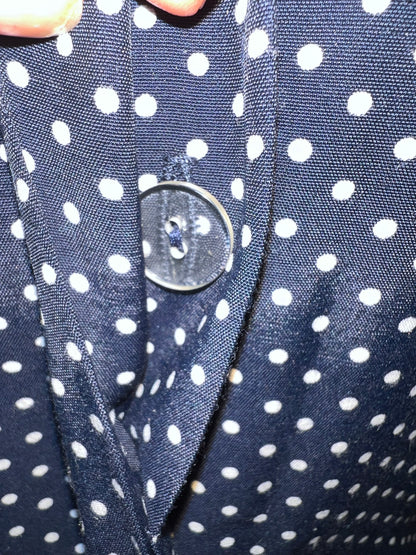 Joseph Ribkoff Kleid Punkte Vintage 38 Blau Polka 80s