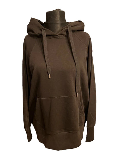 Rose Hoodie „Karl Who?“ Schwarzer Glitzer Sweatpullover Karl Motiv, M Oversized Fit