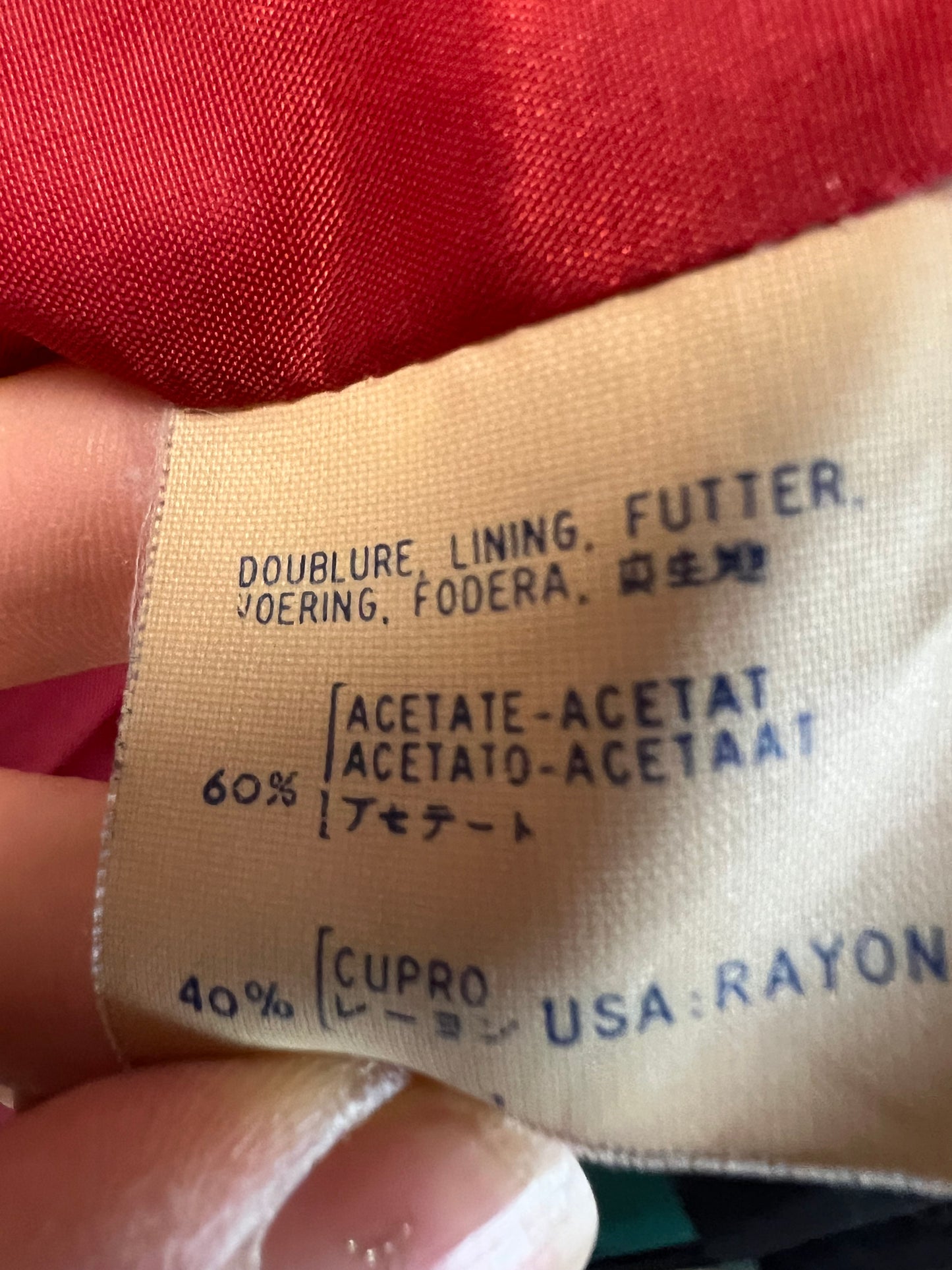 Vintage Guy Laroche Blazer – Rot kariert, Gold-Knöpfe, Gr. 38/40, Wool Statement Piece