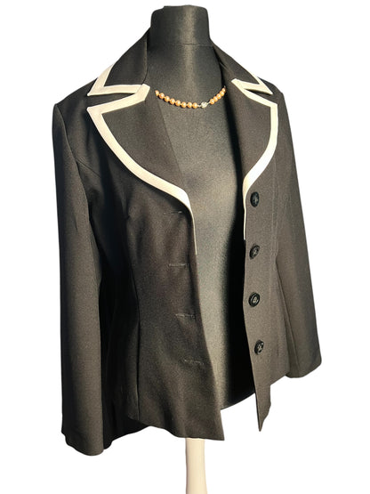 Sara's Choice: Orsay Vintage Blazer 90s y2k schwarz weiss | Gr. 40 | Dark Alternative