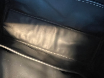 Vintage Pierre Cardin Kulturtasche Leder schwarz weinrot Herren Tasche Reise Kosmetik 80s 90s