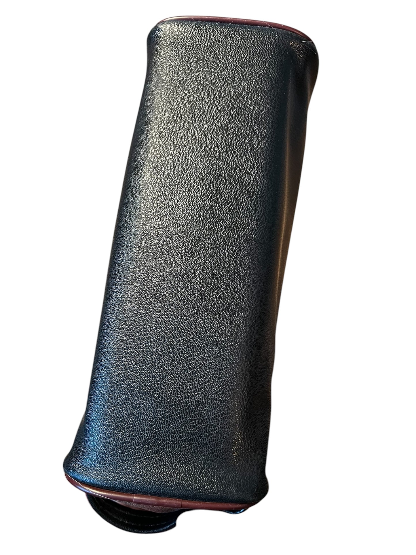 Vintage Pierre Cardin Kulturtasche Leder schwarz weinrot Herren Tasche Reise Kosmetik 80s 90s