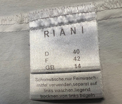 Riani Bluse Damen 40 M Weiß Tailliert Clean Minimalist Premium Basic y2k Old Money