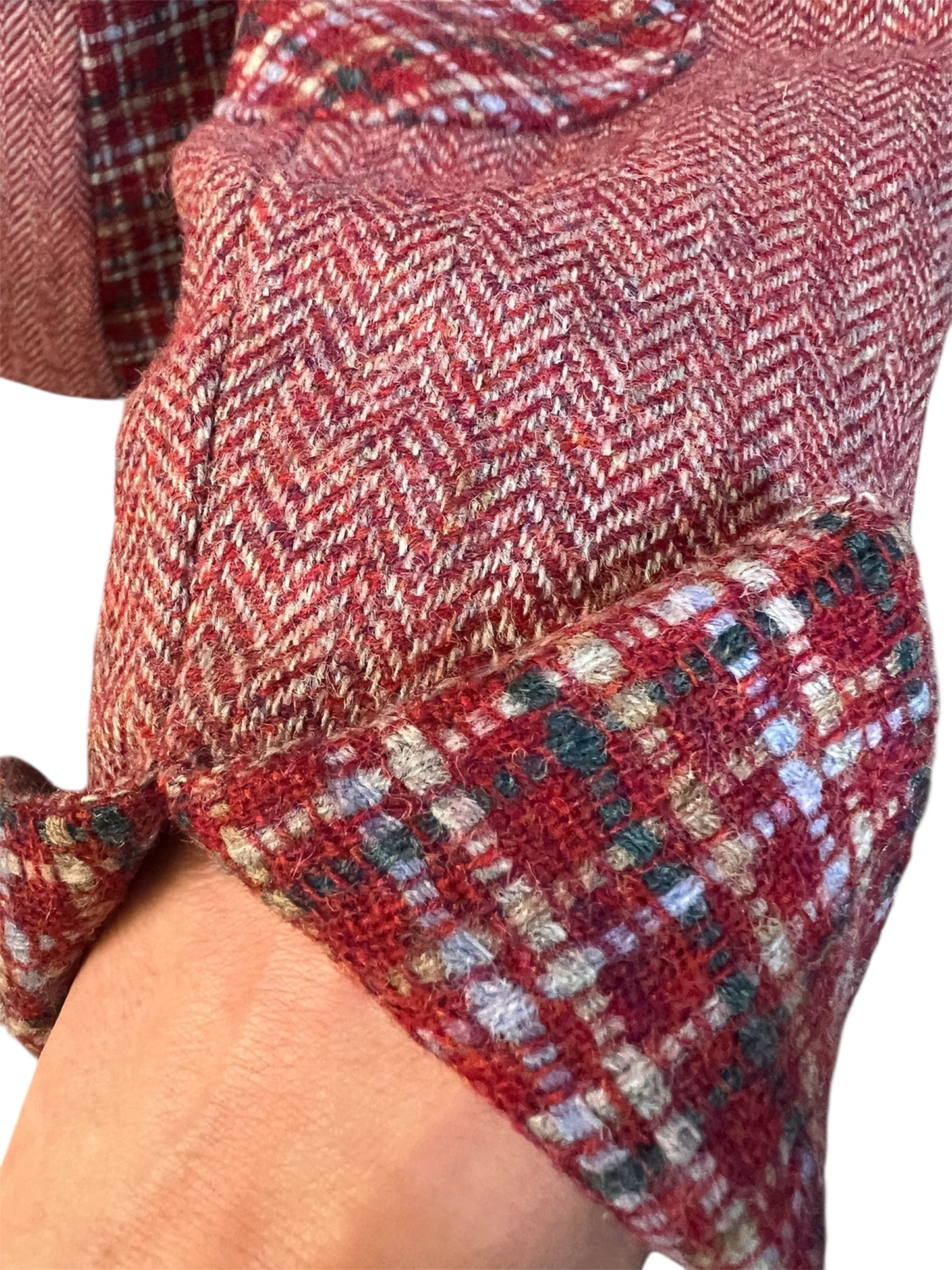 Madeleine Vintage Blazer Gr. 34 | 100% Wolle | Fischgrät | Old Money Preppy | Löwenknöpfe