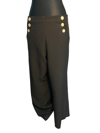 Sara's Choice: Pretty Retro – Hose Stoffhose Rockabilly schwarz| Gr. XL 44 46 UK 16| Dark Alternative