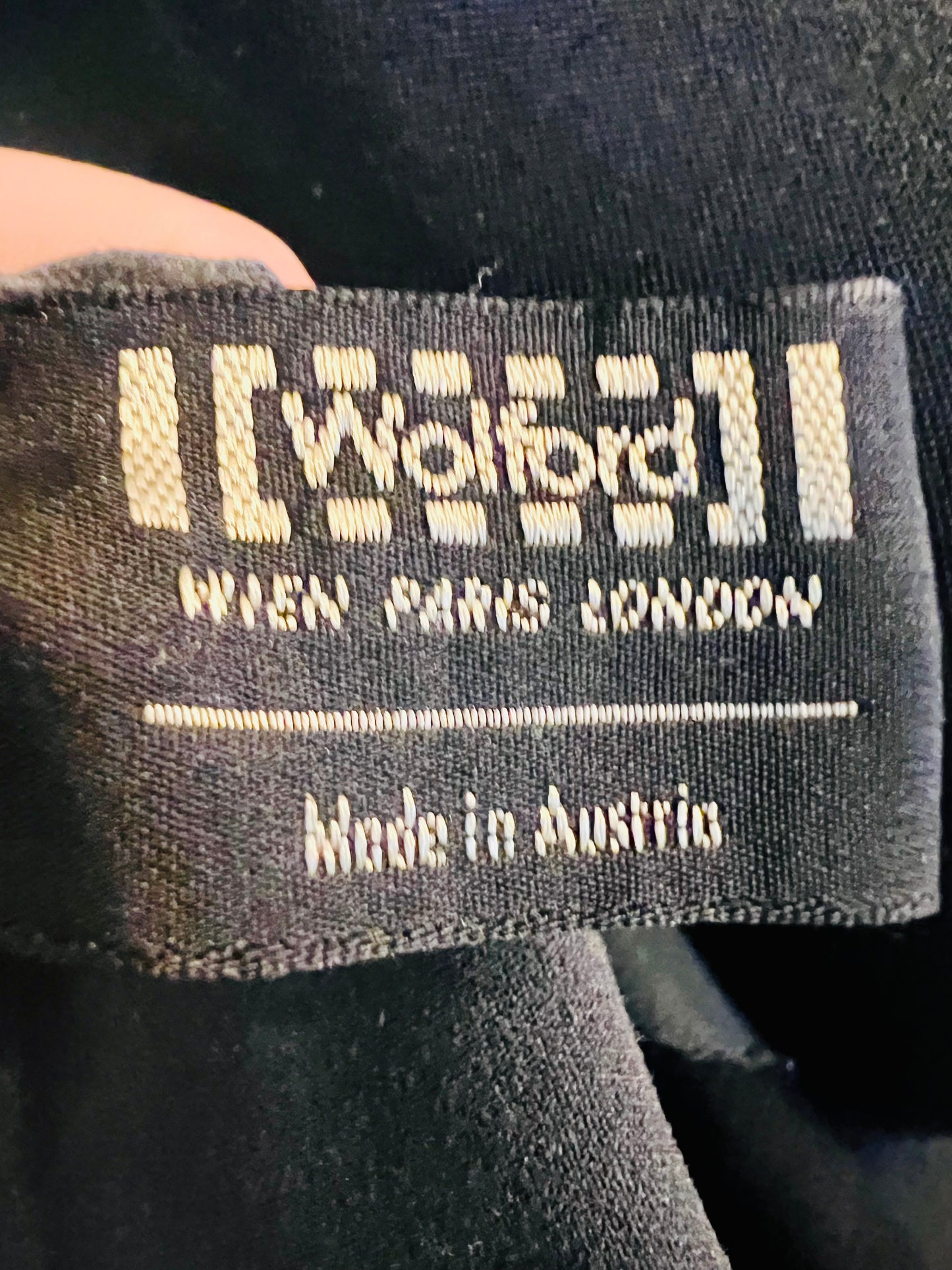 Wolford Vintage Body Gr. L – 90s 2000s Made in Austria – Schwarz Grau Langarm – Designer Minimalism