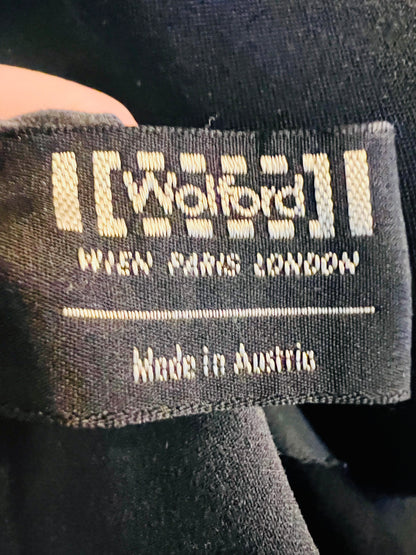 Wolford Vintage Body Gr. L – 90s 2000s Made in Austria – Schwarz Grau Langarm – Designer Minimalism