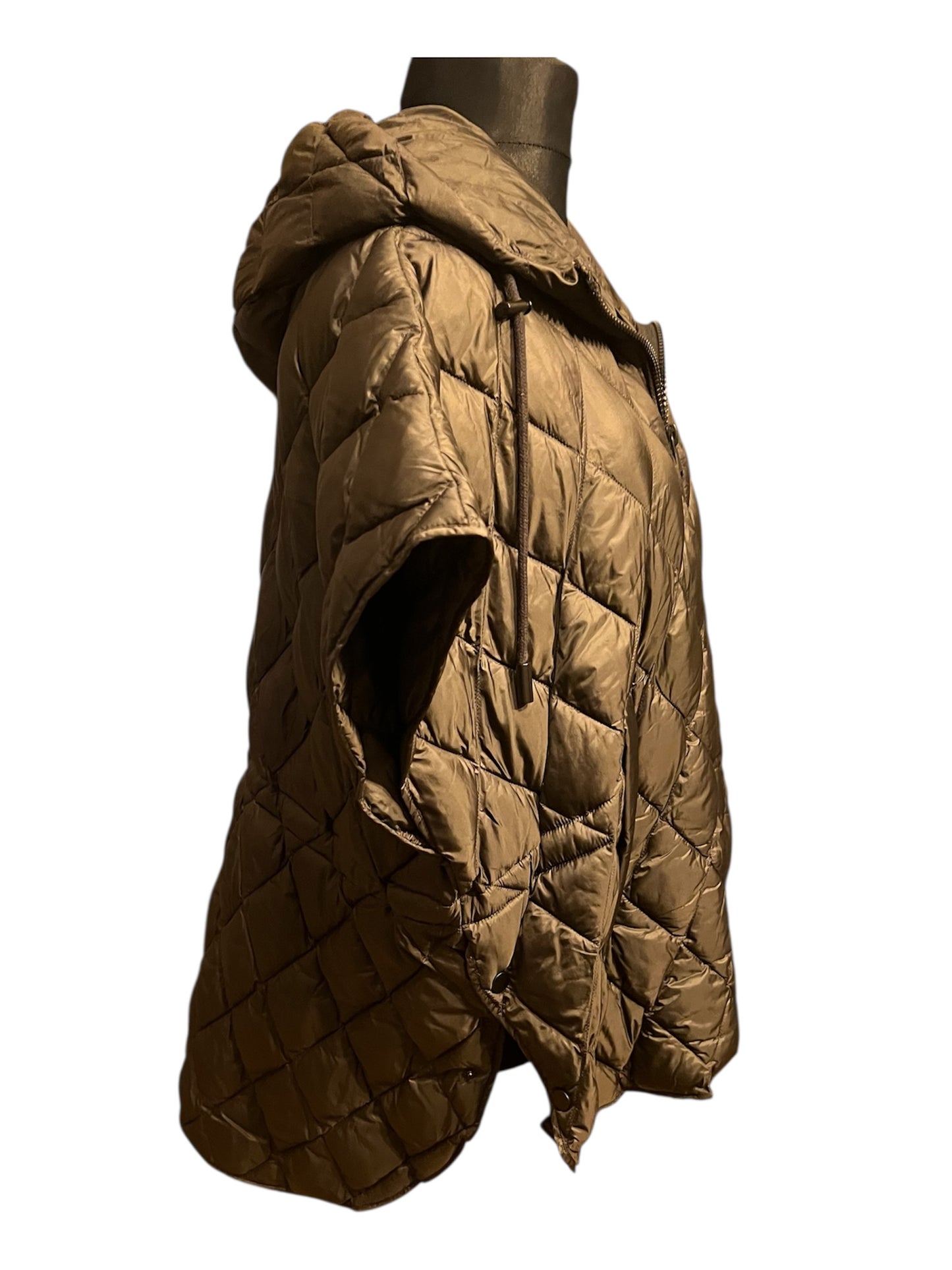 Blonde No 8 CARLY Steppweste S 36 Grün Oliv Oversize mit Kapuze – Neuwertig