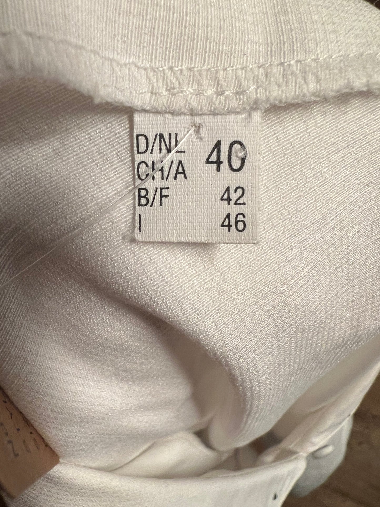 Vintage Bluse Ivory Weiß | Transparent Ärmel | Statement Kragen | Zierdetails | 80s / 90s Chic | Gr. 40