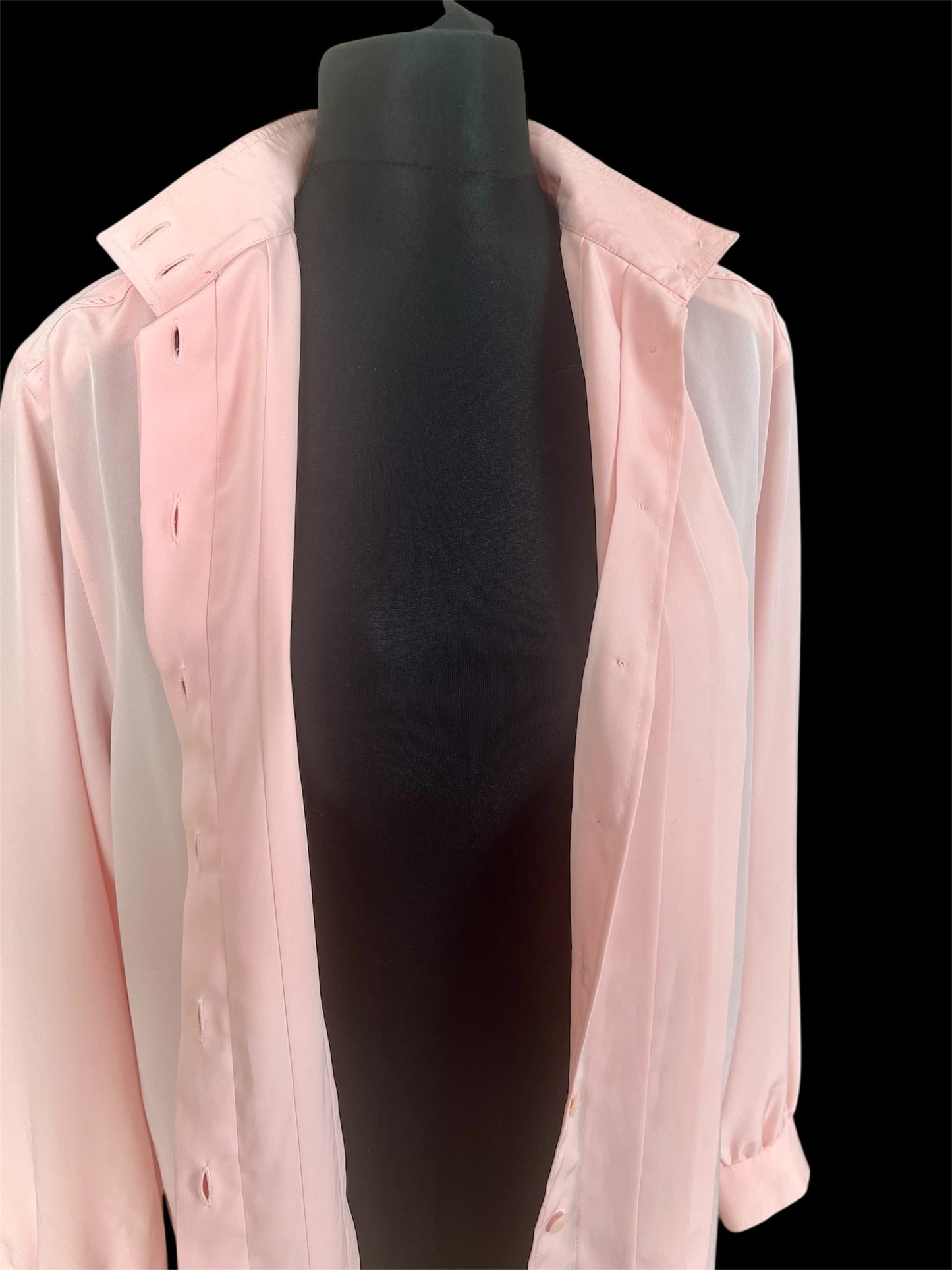 Jean René Vintage Bluse 38 Rosa Biesen Old Money transparent