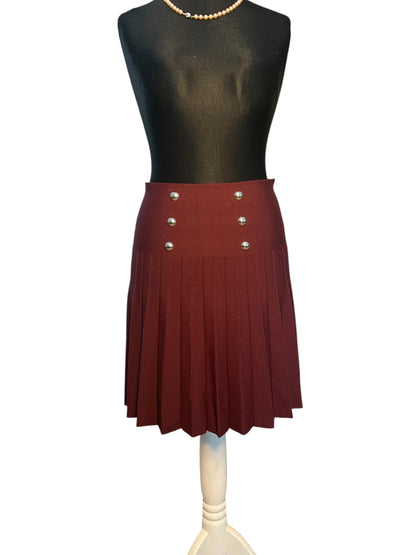 Sara's Choice: Anna Field Falten Rock weinrot| Gr. 36 38 M | Dark Alternative