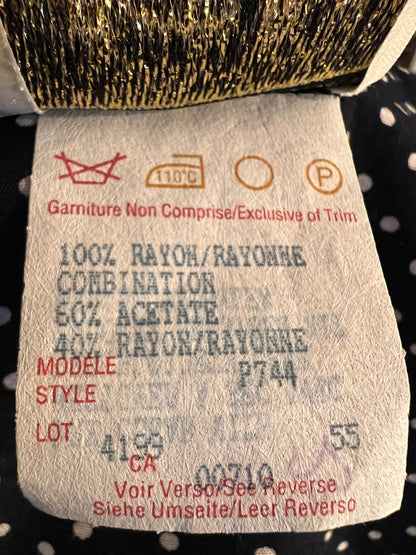 Joseph Ribkoff Kleid Punkte Vintage 38 Blau Polka 80s