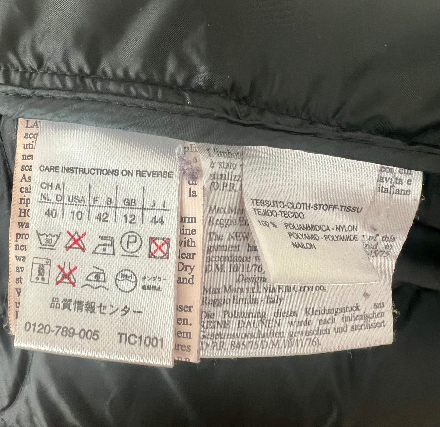 Max Mara Daunenjacke 100 % Daune Schwarz Gr. 36 / IT 40 – Tailliert & Elegant