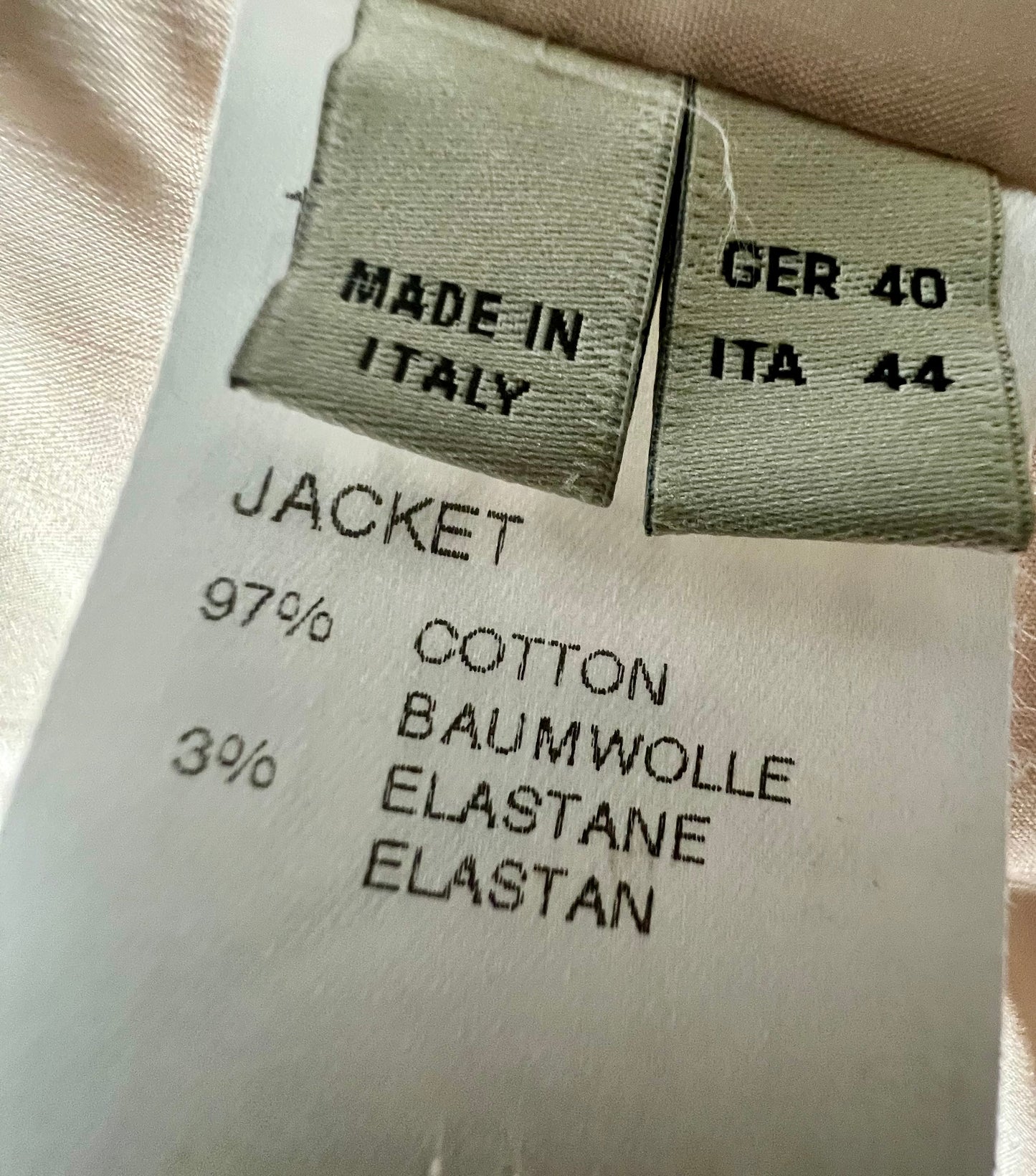 Aigner Vintage Blazer Beige 90s Old Money Style | Gr. 40 | Tailliert, Made in Italy