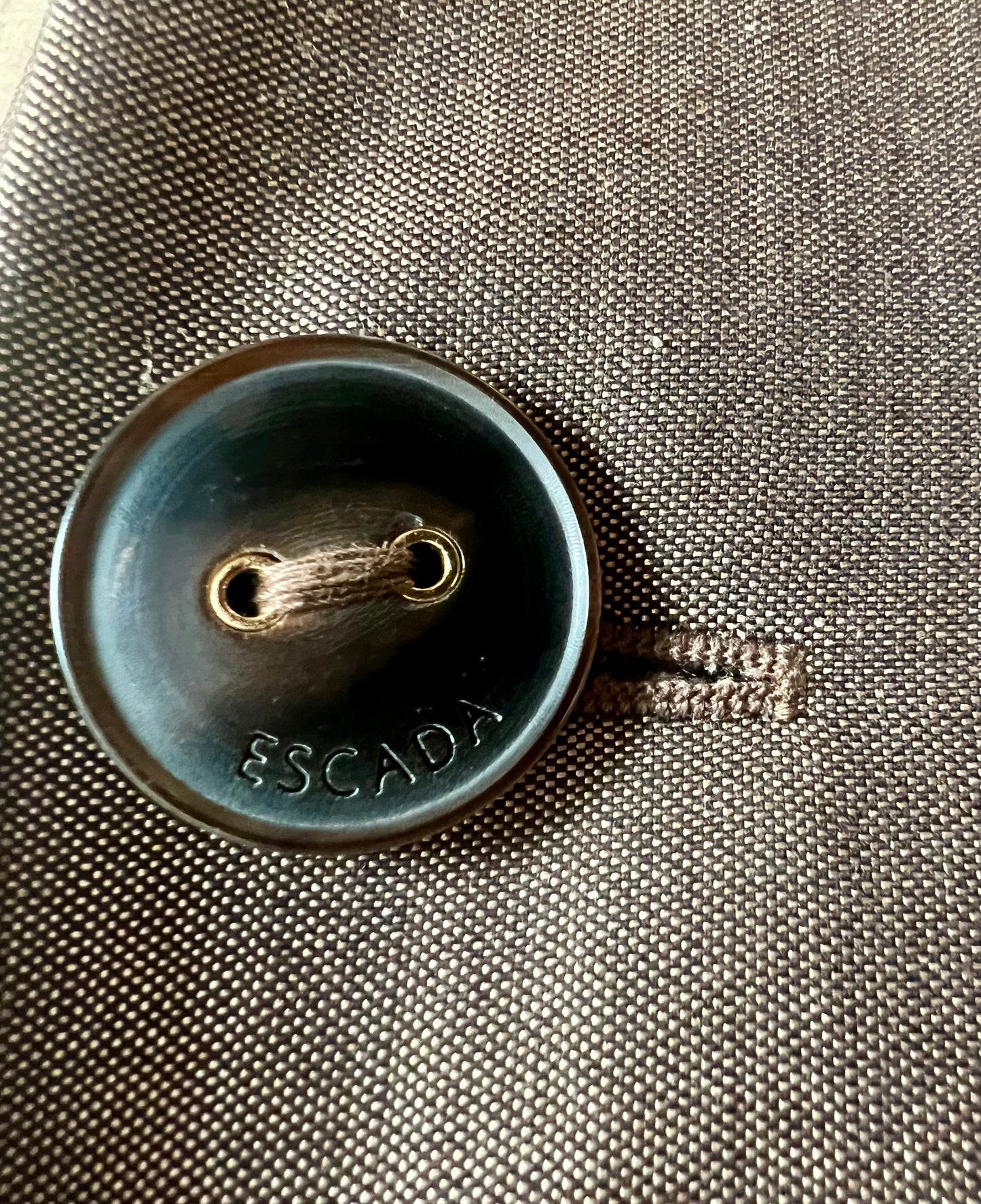 Vintage Escada Blazer – Braun | Schurwolle & Seide | Gr. 40 M (passt 38 / 40)