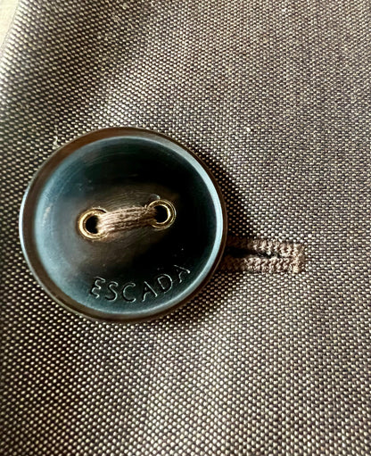Vintage Escada Blazer – Braun | Schurwolle & Seide | Gr. 40 M (passt 38 / 40)