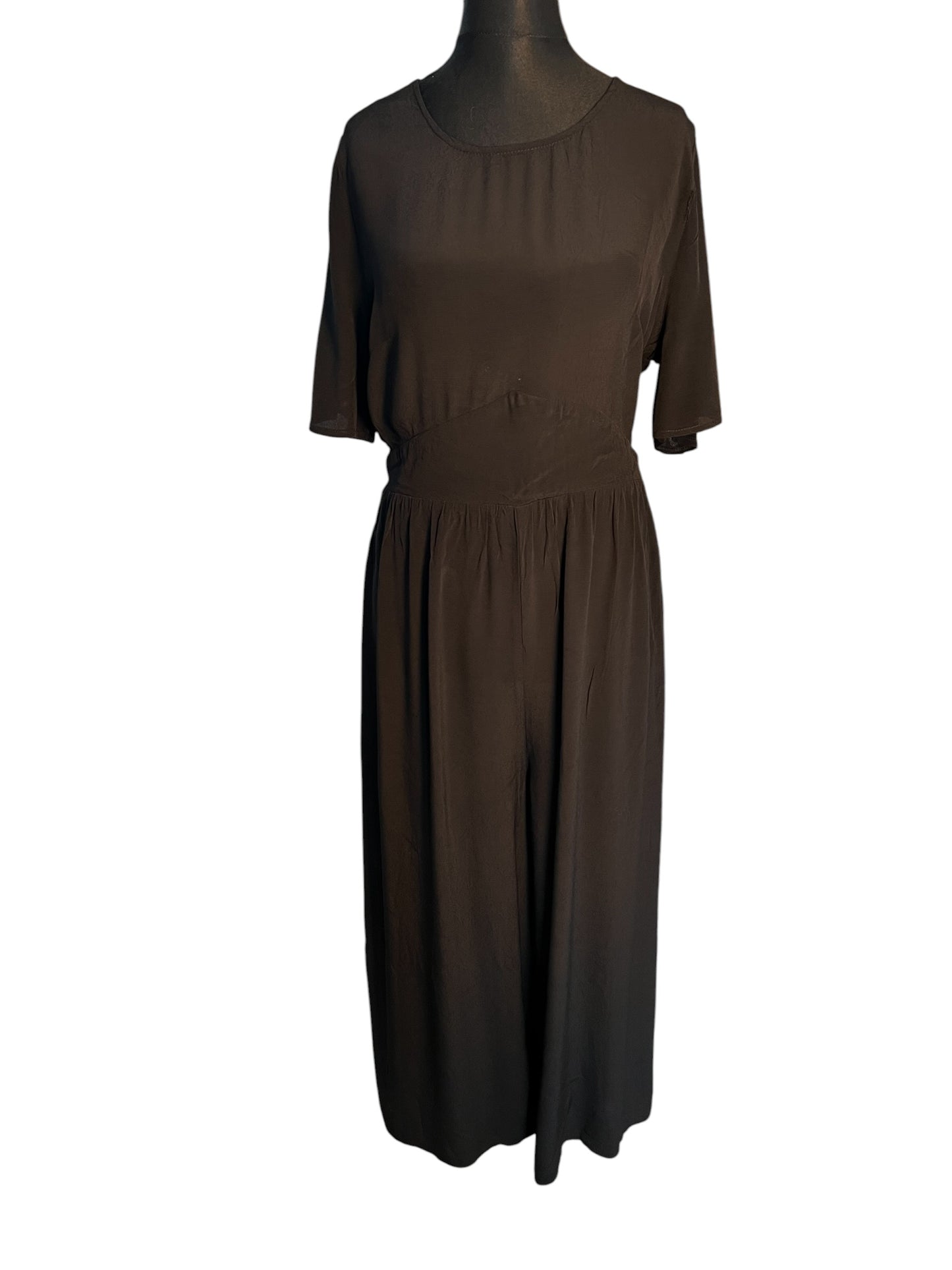 Sara's Choice: Asos – Onesuit Einteiler Rückenfrei Viskose schwarz| Gr. 44 XL | Dark Alternative
