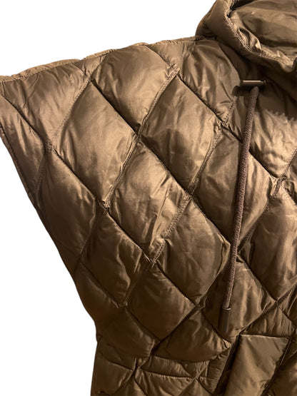 Blonde No 8 CARLY Steppweste S 36 Grün Oliv Oversize mit Kapuze – Neuwertig