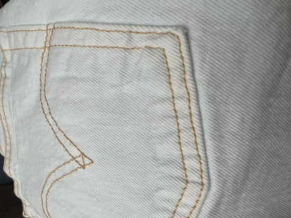 Levi's Ribcage Straight Ankle W26 L29 hellblau weiss Raw Hem 72693 High Waist Gr XS / 34 Levi Levis