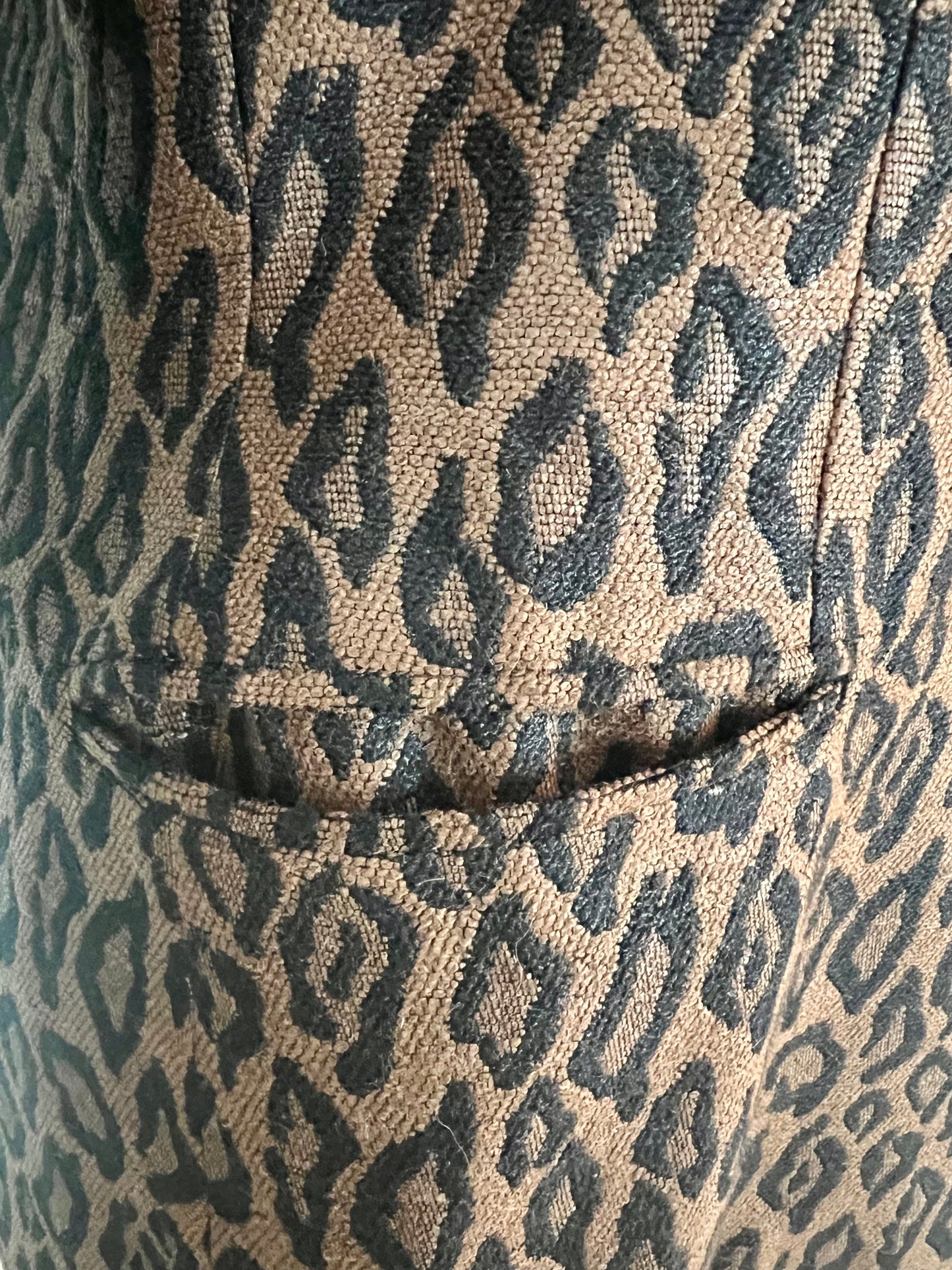 Givenchy Vintage Blazer M 90er Leo Braun Schwarz Animal