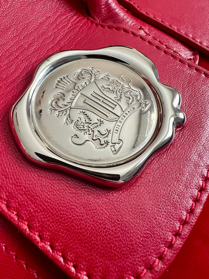 Vintage Tasche Iris Horbach Rot – Leder & Samt | Verstellbar 90s y2k