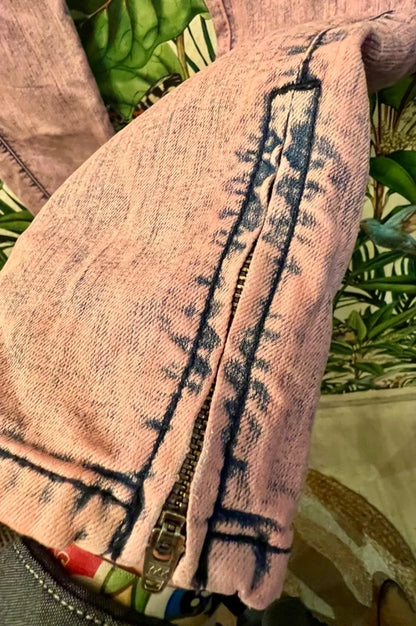 Killah Vintage Jeans W31 Gr 40 | Modell Twiddle | Rosa-Blau | Reißverschluss am Bein | Y2K 2000s