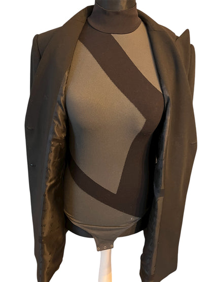 Rosner Vintage Blazer „Domingo“ Schwarz mit Goldknöpfen | Oversized 80s Style | Gr. 38