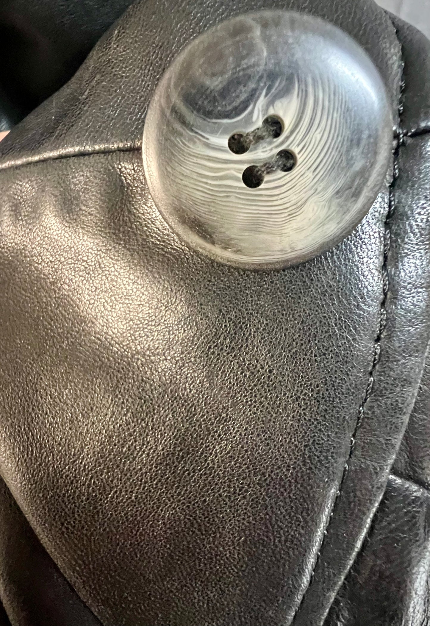 Vintage 80s Ledermantel Gr. L Schwarz • Echtleder Nappaleder • Oversize Long Coat • Schulterbetont