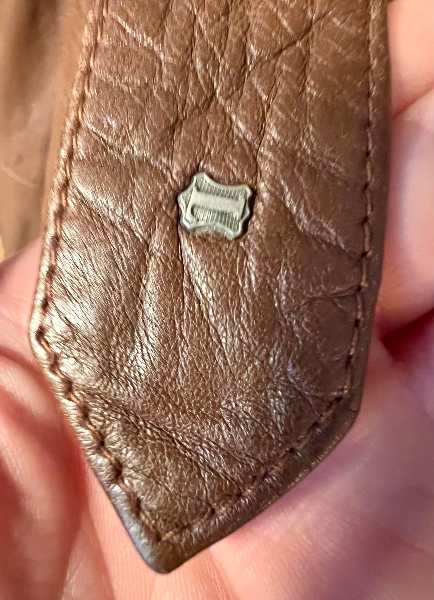 Vintage Ledermantel Cognac Braun Lang | Echtleder Mantel mit Gürtel | Gr. 40 - 42 / M 48 | 90s Retro Trench Mantel Unisex