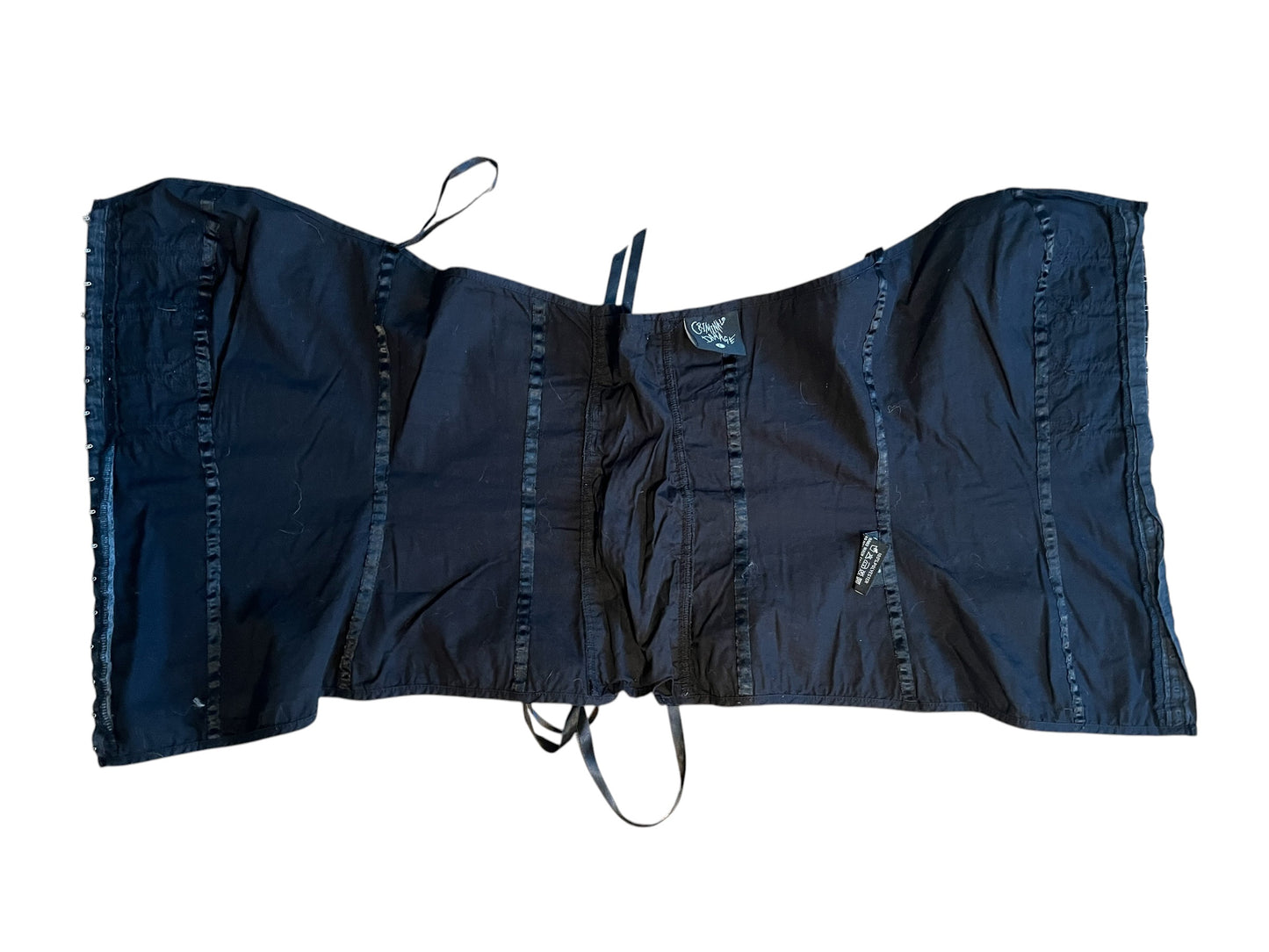Sara's Choice: Criminal Damage – Korsage Top Knöpfe Schnürung | Gr. L 40 42  | Dark Alternative