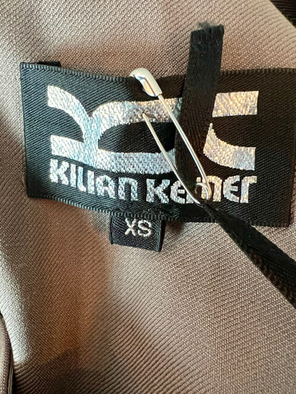 Designer Kleid XS 34 Kilian Kerner Berlin Taupe Neu Musterstück Einzelstück Elegant