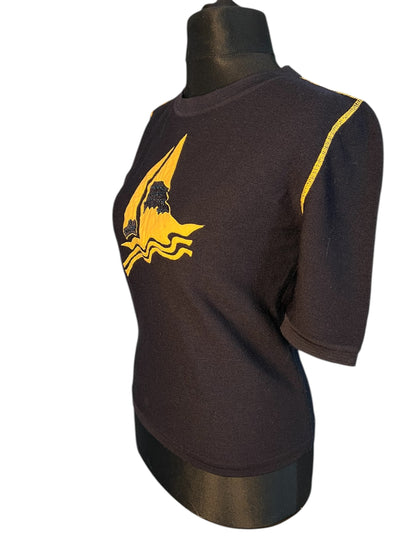 Ungaro Paris Strickshirt Gr. 38 Ital. 42 Shirt Wolle Italien Sailor Vintage Luxury Statement 90s