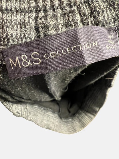 Sara's Choice: M&S Collection Stoffhose Hose kariert | Gr. 46 48 50 XL XXL | Dark Alternative