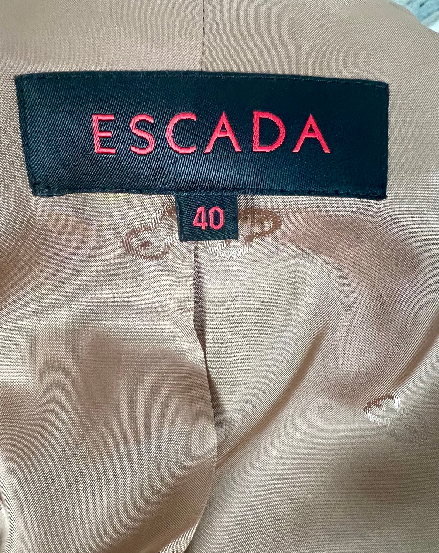 Vintage Escada Blazer – Braun | Schurwolle & Seide | Gr. 40 M (passt 38 / 40)