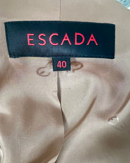 Vintage Escada Blazer – Braun | Schurwolle & Seide | Gr. 40 M (passt 38 / 40)