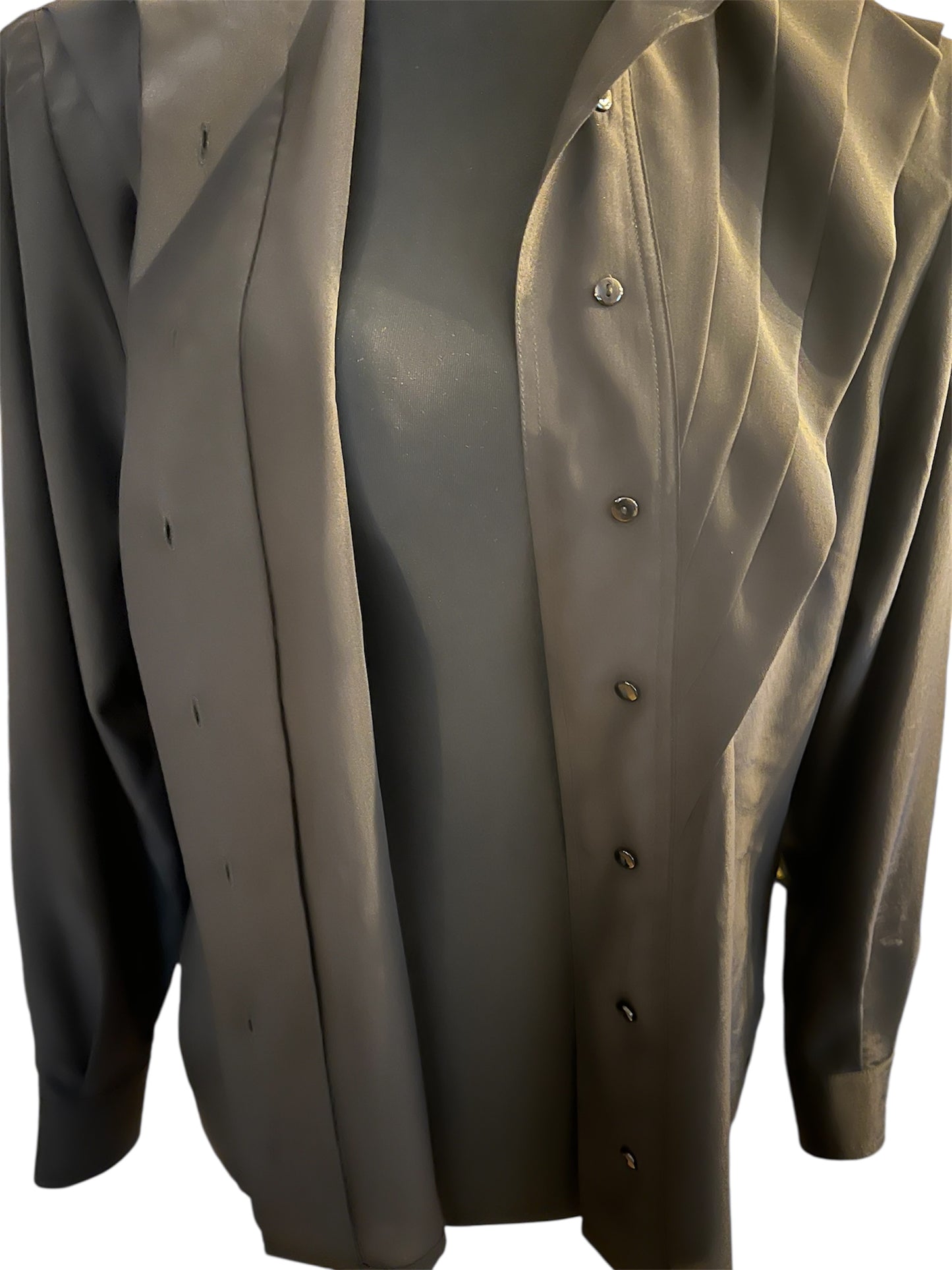 Vintage Alexander Bluse Gr. 40 80er | Schwarz | High Neck | Dark Fashion Statement