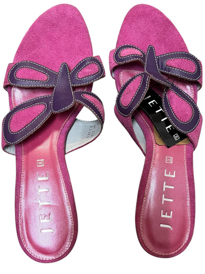 Jette Joop Kitten Heel Mules Gr. 37,5 Pink Lila Wildleder NEU Y2K Barbiecore Gr. 5