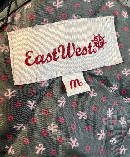 Vintage Y2K Trenchcoat M Schwarz/Grau kariert • Gestepptes Futter • Taillengürtel • EastWest